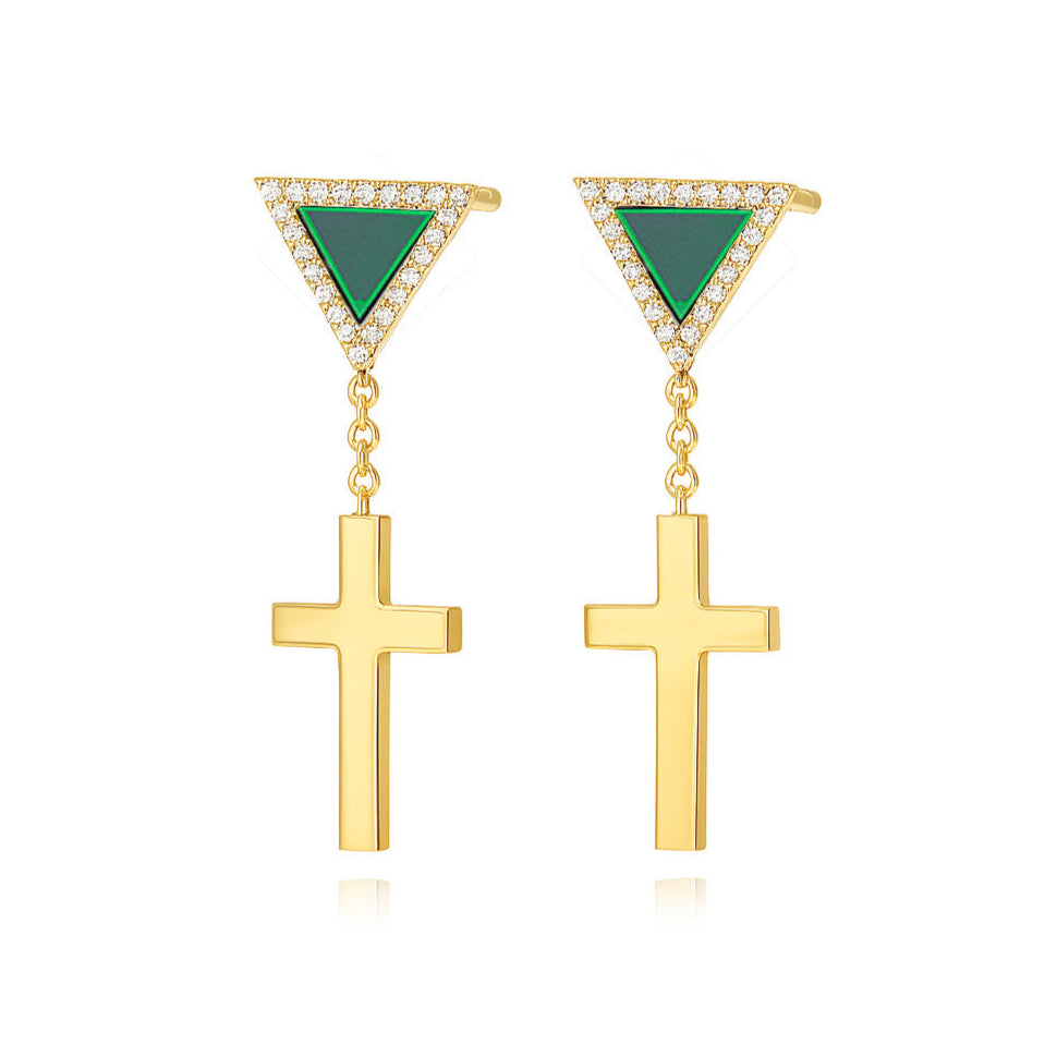 Trinity Cross Earrings